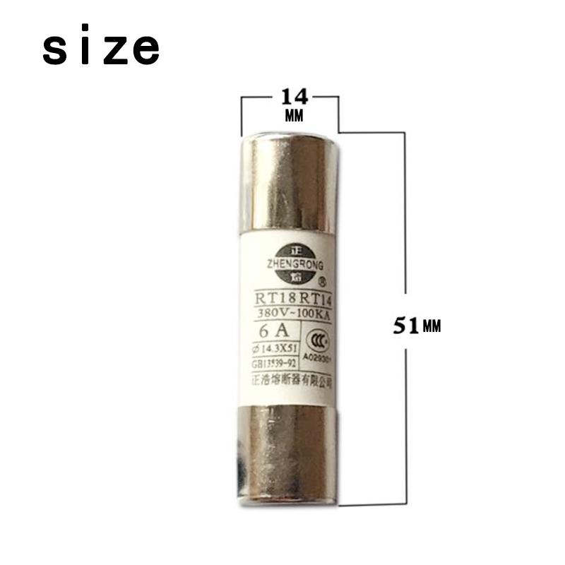 20Pcs fuse R016 14mm*51mm RT18 RT14 AC380V 1A 2A 3A 4A 5A 6A 8A 10A 12A 16A 20A 25A 32A 40A 50A 63A Fuses4