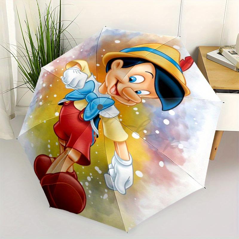 

Pinocchio Character Automatic Opening and Closing Cartoon Umbrella - Lightweight 3-Fold Design, Suitable for Fans, Travel, Daily Use - Offic