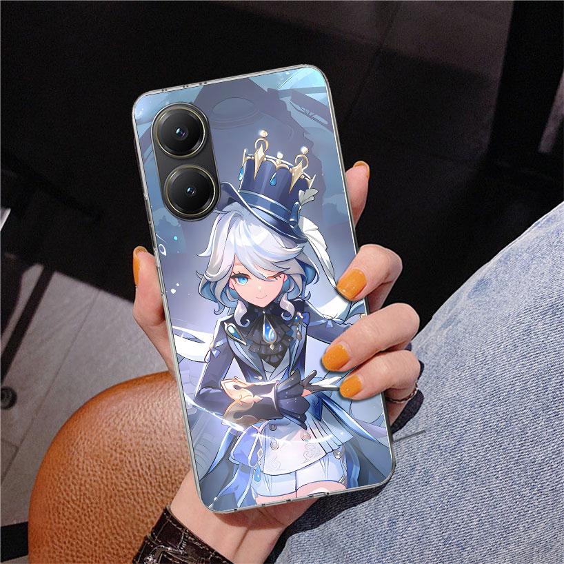 Genshin Impact Furina Phnoe Case for Xiaomi Poco X5 X6 X7 Pro X4 Gt F7 Ultra M8 M7 Redmi 15C 15 13C 13 12C 12 Unique Cover Coque
