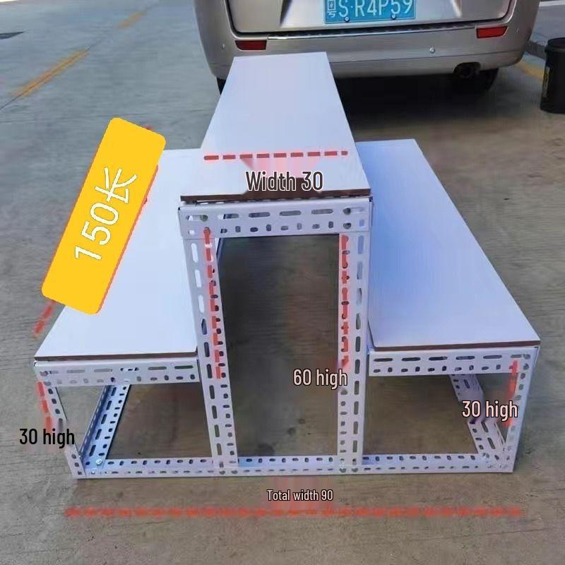 Three-Tier Trapezoidal Display Rack for Supermarket or Flower Stall