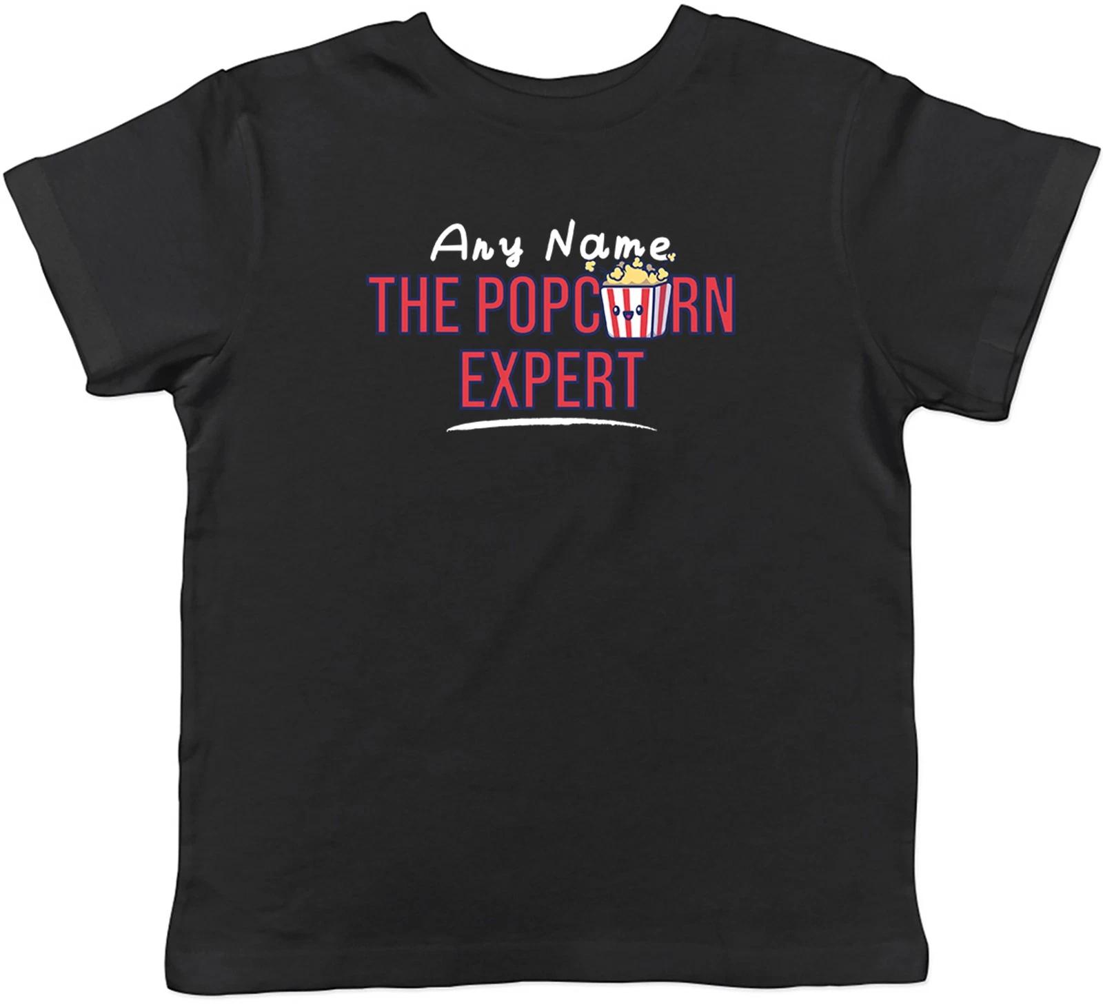 Personalised The Popcorn Expert Kids T-Shirt Boys Girls Gift 160