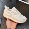 Mesh breathable running shoes summer new lightweight soft sole soft leather thick sole heightening German training shoes