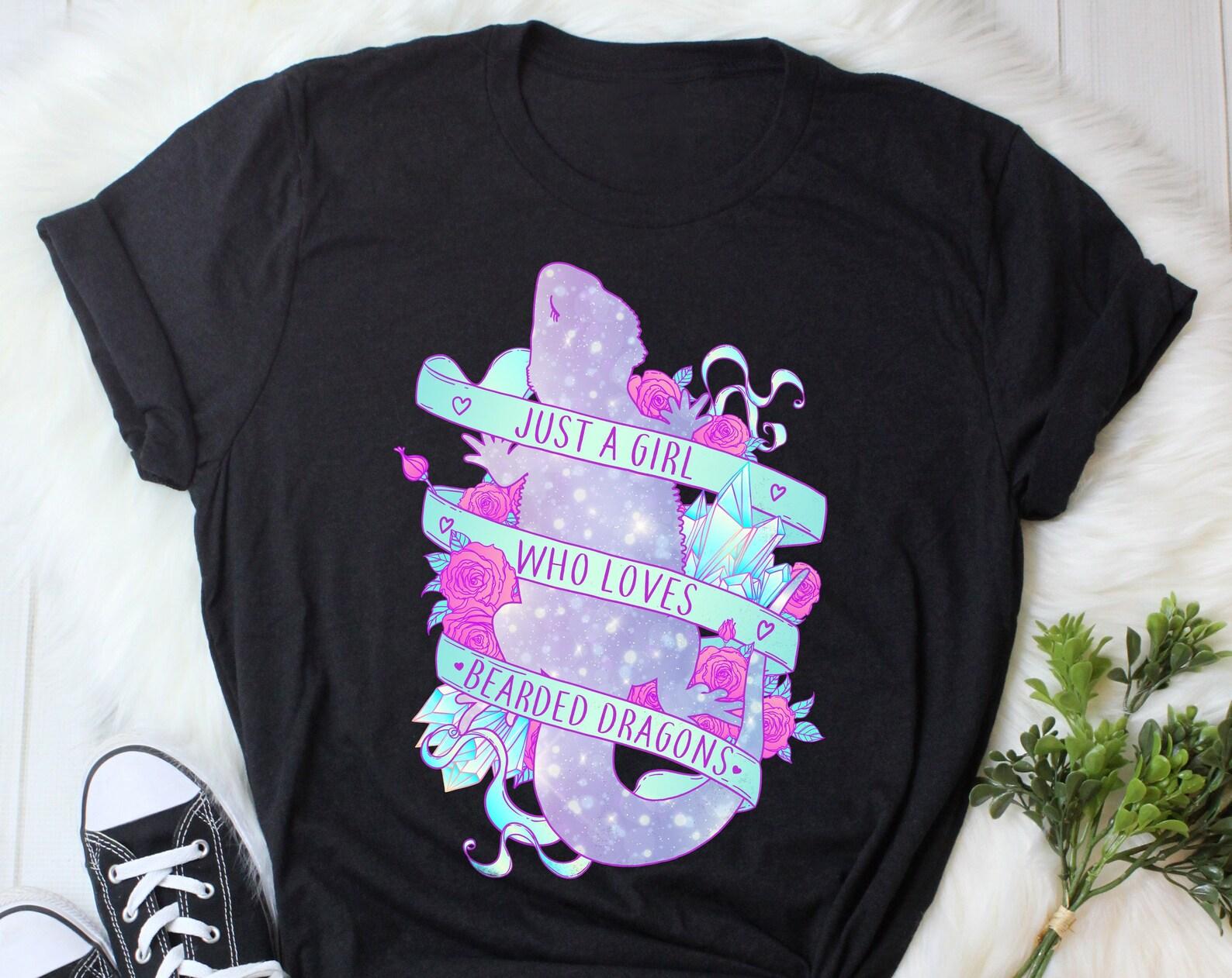 Bearded Dragon Shirt,  Tshirt, Lizard Mom, Pet Reptile Lover Gift, Lizard T-Shirt, Cute Bearded Dragon Tee, Beardie Just A Girl Magical 140