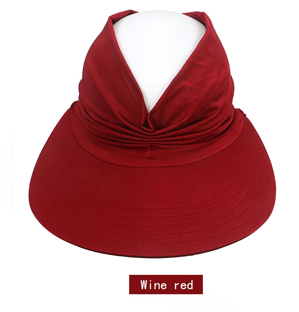 Damen Sommerhut Sonnenschirm Strand Freizeit Pferdeschwanz Kappe Hallow Top Outdoor Hut