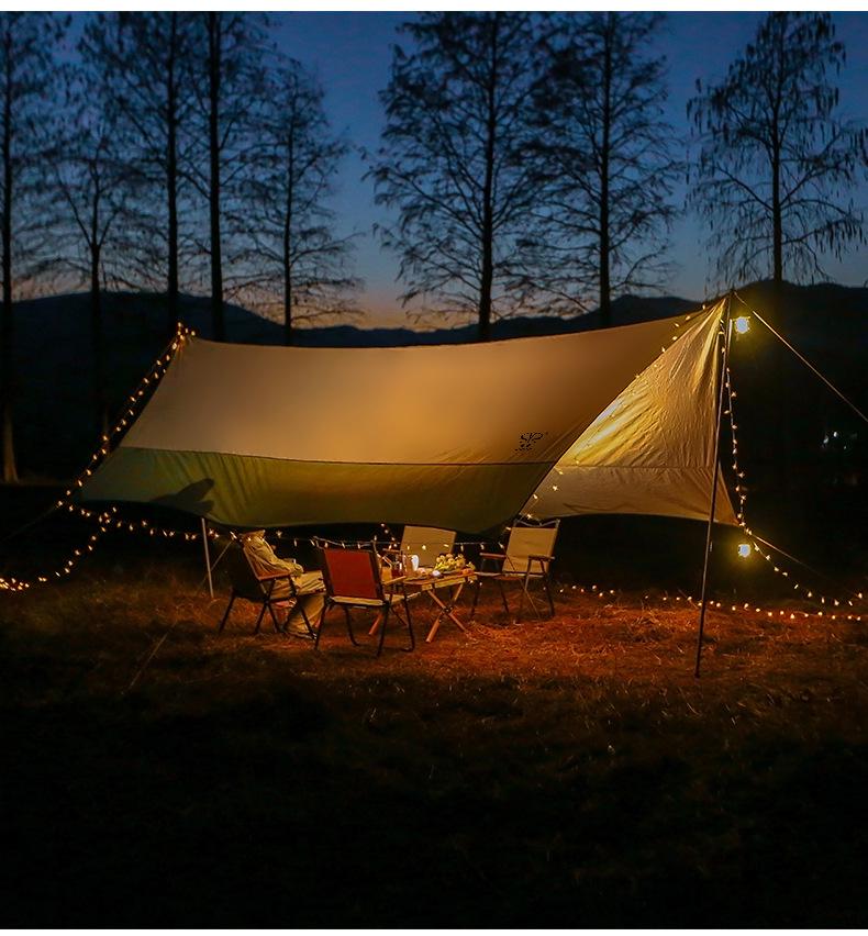 Jiang Hong Butterfly Canopy Tent: Rainproof Sunshade for 10-15 People - Ideal for Camping and Beach Picnics