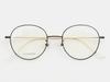Alloaiweeo [Alo:Ctzen] Ci8708B C2 Beta Titanium Ultra-Light Semi-Oversized Black/Gold Slim Eyeglass Frame
