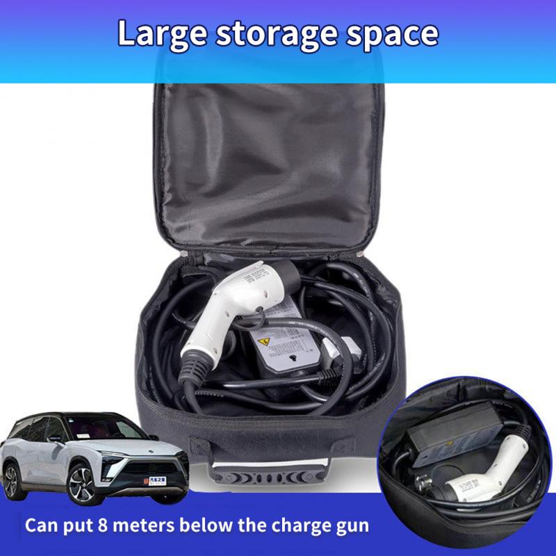 Car Charging Cable Storage Bag Carry Bag For Electric Vehicle Charger Plugs Sockets Jumper Cables Equipment Container Storage