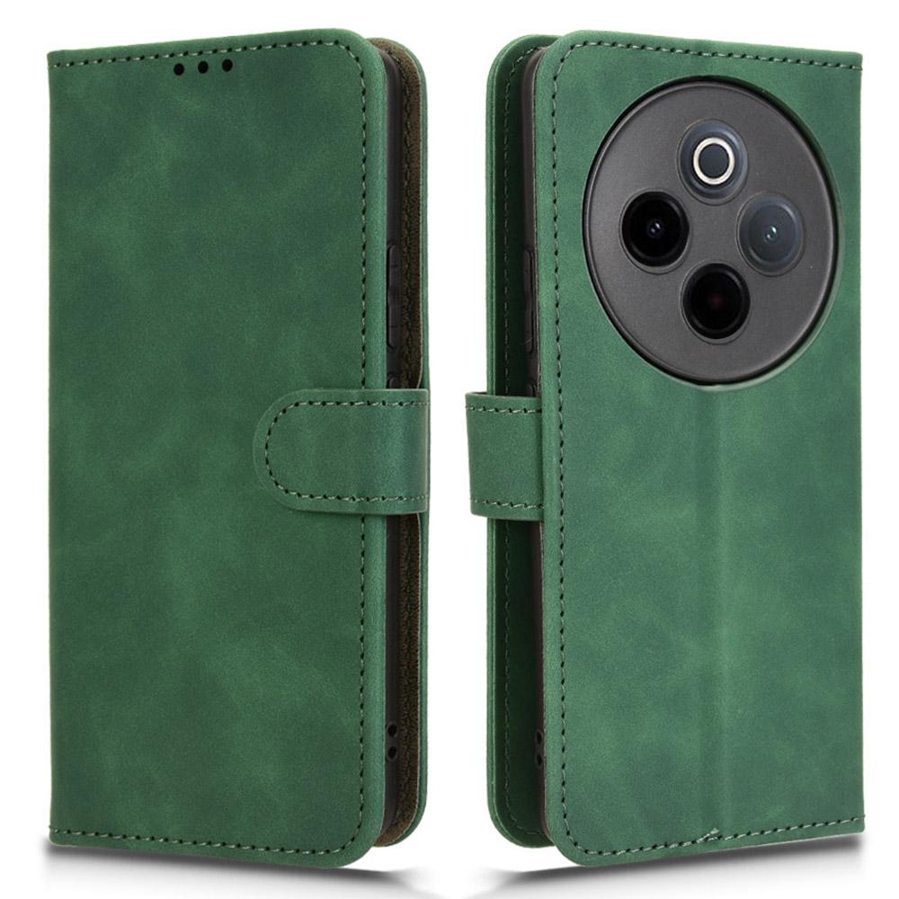 For vivo Y300 Pro 5G Leather Case Skin Feel Anti Drop Wallet Flip Phone Cover