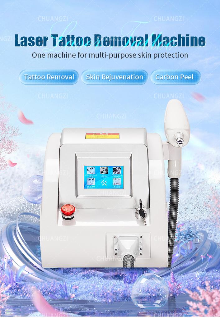 Best Sellers Laser Beauty Machine Portable Q-switch ND YAG Laser Tattoo Removal Pigmentation Removal Carbon Peeling Machine