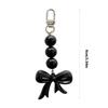 Trendy Bowknot Bead Charm Keychain For Handbags Handmade Key Holder Lightweight Accessory For Purse Backpack