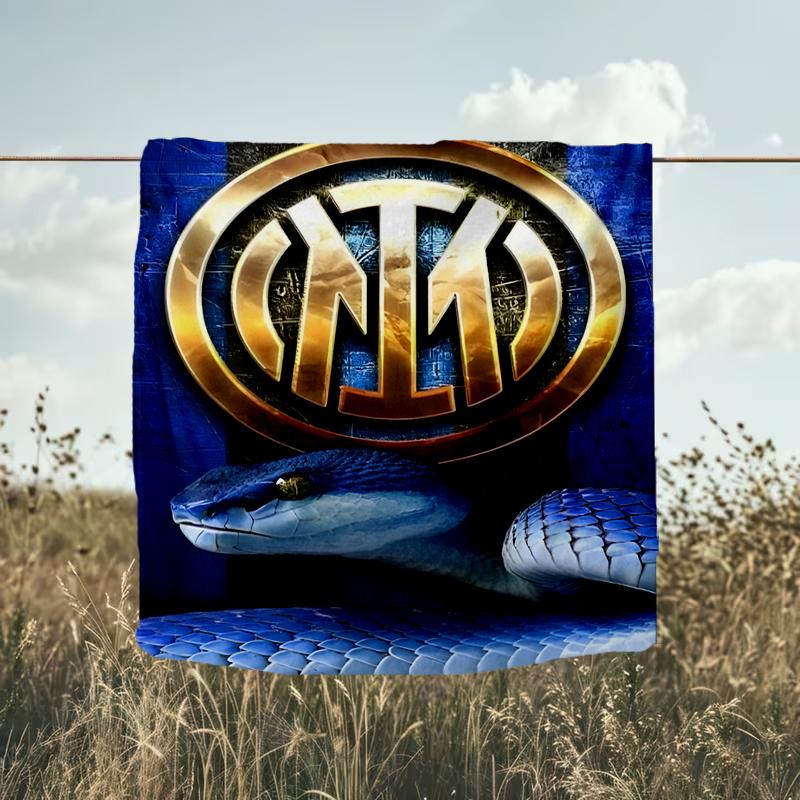 1 Stück F.C. Internazionale Milano Bedruckte Weiche Flanelldecke Überwurf für Schlafzimmer Wohnzimmer Sofa Camping Reise Fan Geschenke Weihnachtsgeschenke