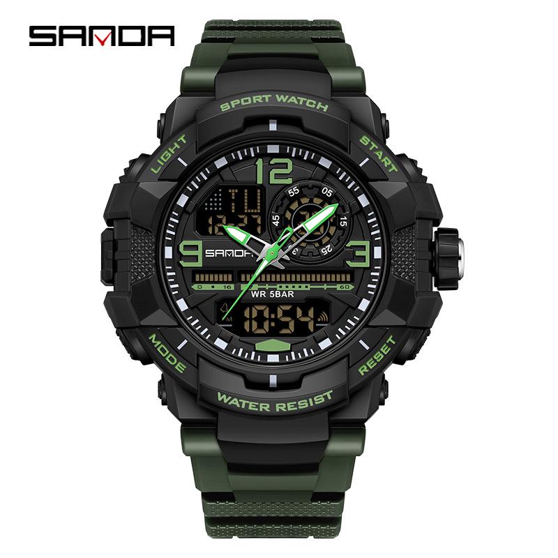 Orologio Sportivo Multifunzione Impermeabile Luminoso Sanda per Uomo e Donna