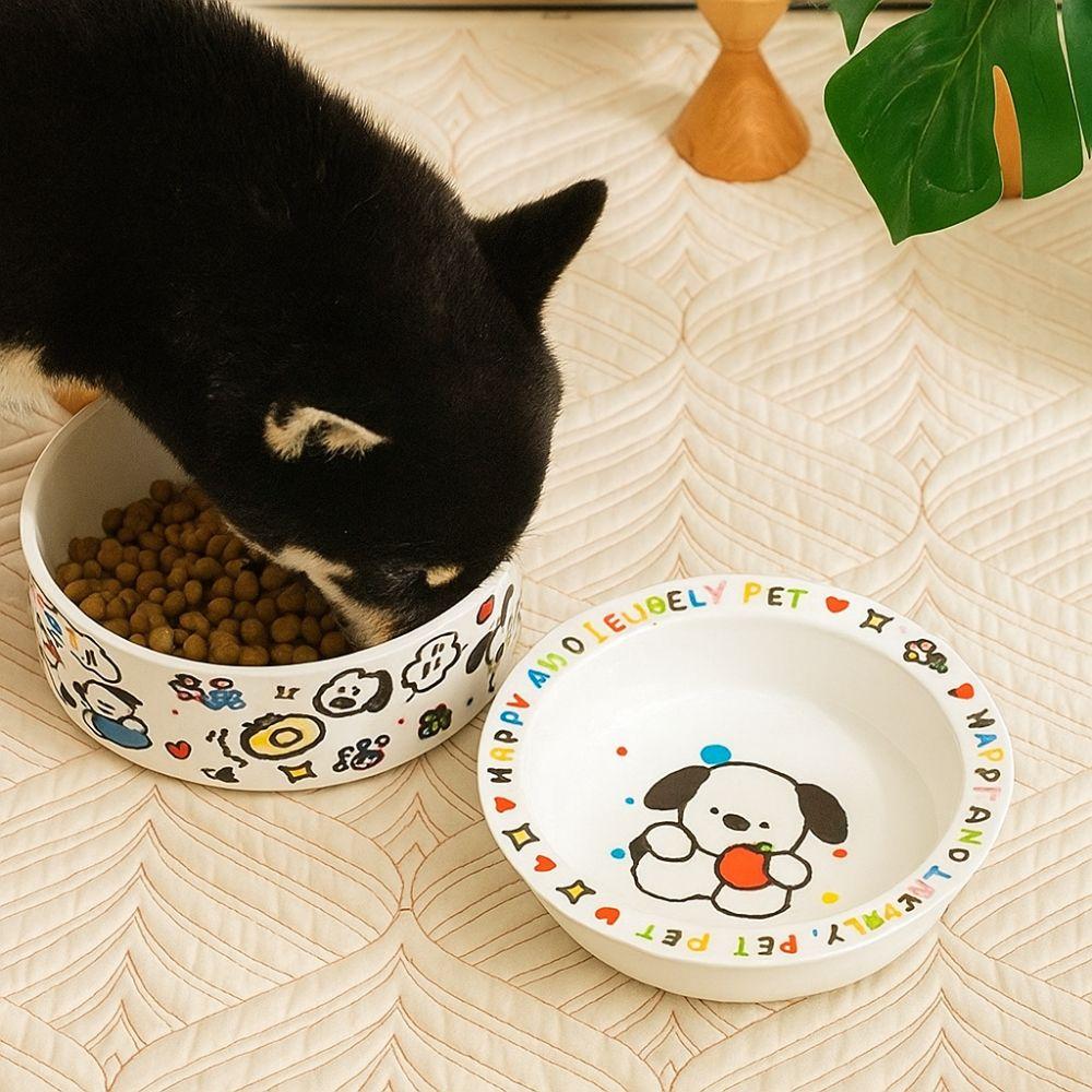 High Temperature Resistance Ceramic Cat Bowl Cartoon Pet Food Bowl Dog Bowl Cat Food Bowl  Pet Care