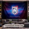 Wall Hanging Tapestry Custom NameIpswich Town Pattern Personalized Printed Fabric Wall Decor
