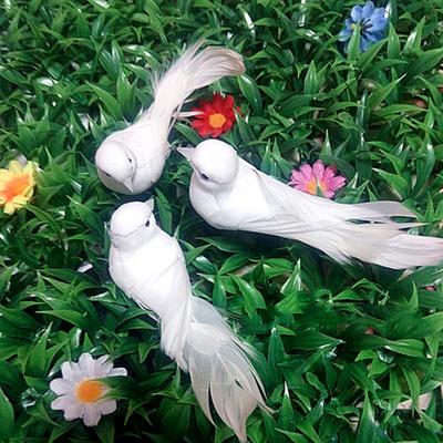 Mini Artificial Carft Pigeons Garden Statue Decorative Simulation Pigeon Removable Birds