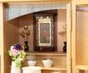 Tiara Brown Color Stand Hanging Scroll Modern Hanging Scroll Stand Height 17cm Principal Image Jodo Shinshu Otaniha [Bean] (East)