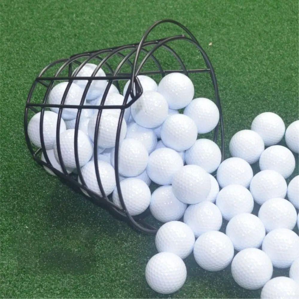 Metal Wire Golf Ball Basket With Handle Golfing Balls Storage Home Organization