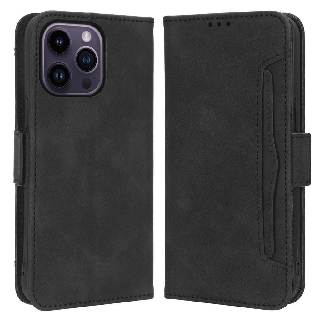 For iPhone 15 Pro Max Case PU Leather Wallet Shockproof Stand Phone Cover