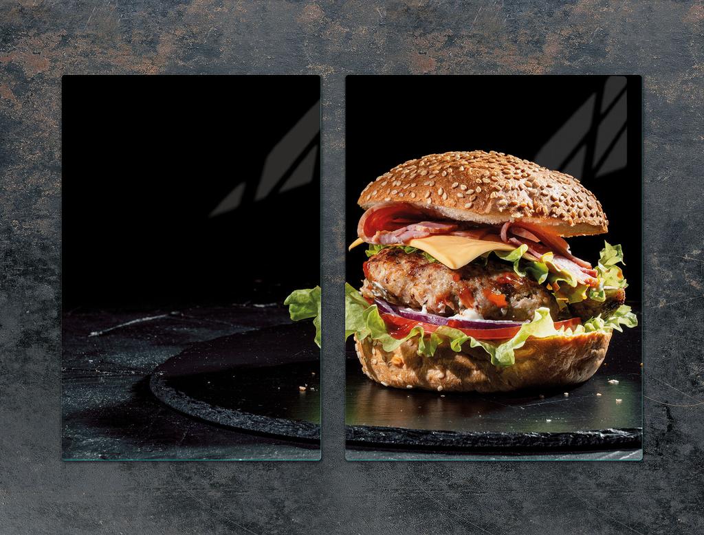 SZKLANA PŁYTA OCHRONNA DESKA 75x52 HAMBURGER
