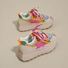 Fashion CRLAYDK Summer Lace Women's Platform Walking Shoes Breathable Casual Sneakers Comfort Lace-up Sports Height Increase Tennis