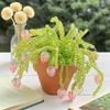 Artificial Lily of The Valley Potted DIY Beads Potted Plant DIY Material Package Flower Pot Home Decoration Desk Accessories