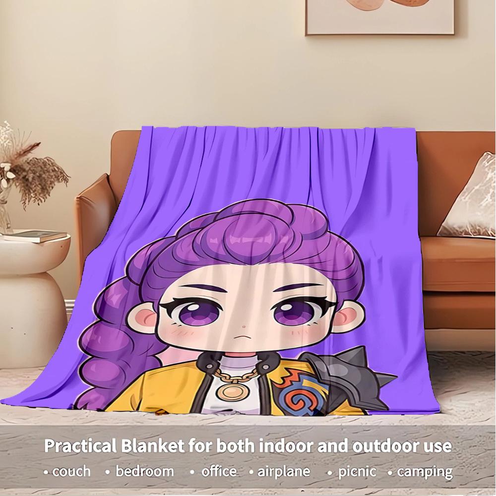 K-POP Anime Dívčí Skupina Čtyři Roční Období Měkká Teplá Přikrývka Celoroční Silně Pletená Polyesterová Přehoz na Postel, Kempování, Cestování Perfektní Dárek