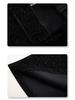 Women's Black Wool A-line Midi Skirt with Irregular Hem for Autumn/Winter 2024