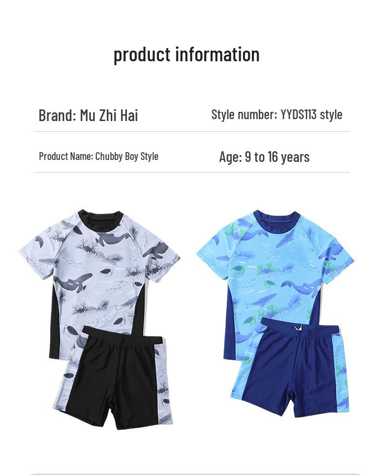 2025 Boys' Summer Swimsuit Set: Stylish Split Swimwear & Trunks for Teens and Kids