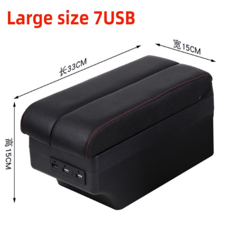 For Peugeot 206 /207 Armrest Box Interior Parts Car Central Content With Retractable Cup Hole Large Space Dual Layer USB DOMEN