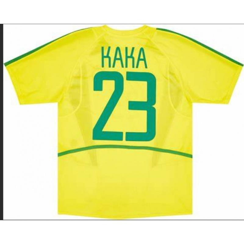 Retro football jersey Kaka star print jersey Brazil AC jersey football jersey training star same short sleeve S