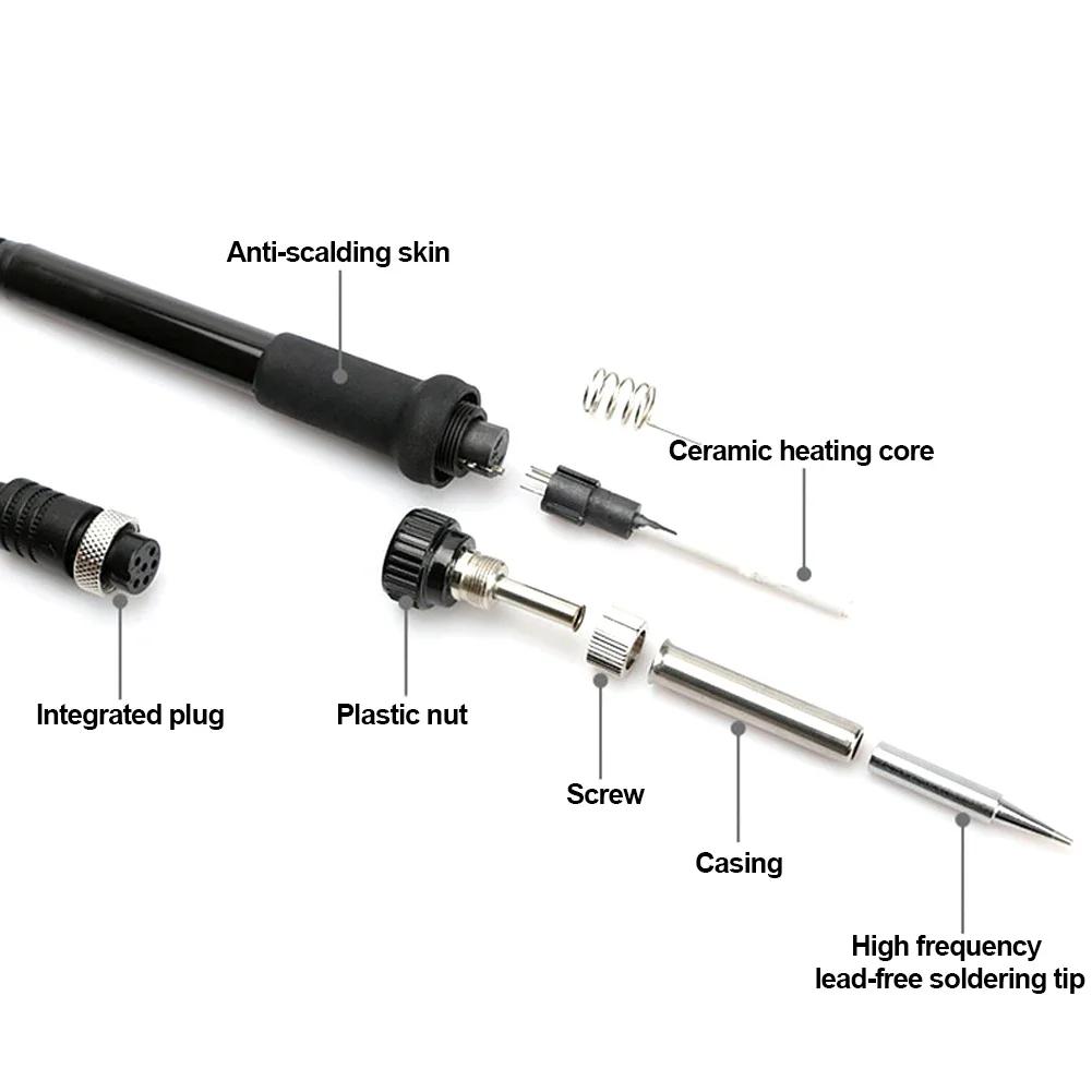 Socket nut electric Wood Head Soldering Station Iron Handle Accessories For  852D 936 937D 898D 907/ESD Iron Head Cannula Iron