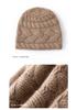 Damen 100% Reines Kaschmir Strickmütze - Modisch, Warm, Einfarbige, Stilvoll, Vielseitig, Lässig