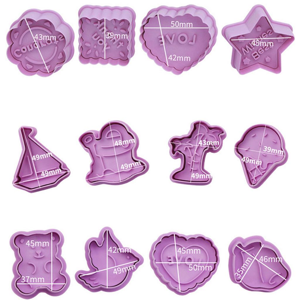 3D Valentine Easter Cookie Cutter with Plunger Stamps Party Decoration Props
