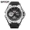 Sanda Men's Multifunctional Dual Display Luminous Waterproof Sports Watch for Teens