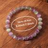 Festive Gifts Purple Green Gradient Cat Eye Stone Beaded Bracelet Sweet Fashion Jewelry For Women Daily Wear Gift