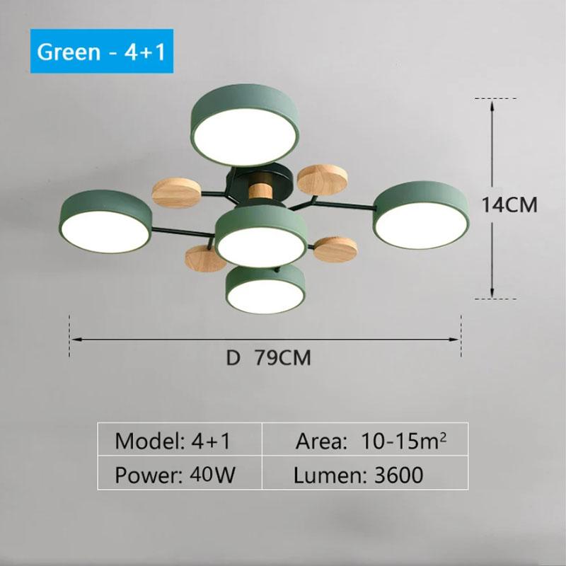 Modern LED Chandelier with 3 Different Colors Suitable for Living Room Bedroom Study Home Decoration Indoor Lighting AC90-260V