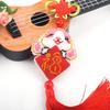 Fu Lu Rabbit: Auspicious Year of Blessings - Hand-Beaded Cross-Stitch Bead Embroidery Car Pendant