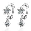 New Arrival Female Pendientes 925 Sterling Silver Flower Micro Pave AAA Zircon Earrings for Women Girl Jewelry Oorbellen Brincos