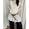 Simple Hollow Out Belt Solid Color Thin Waistband Fashion Leather Belt  for Dresses