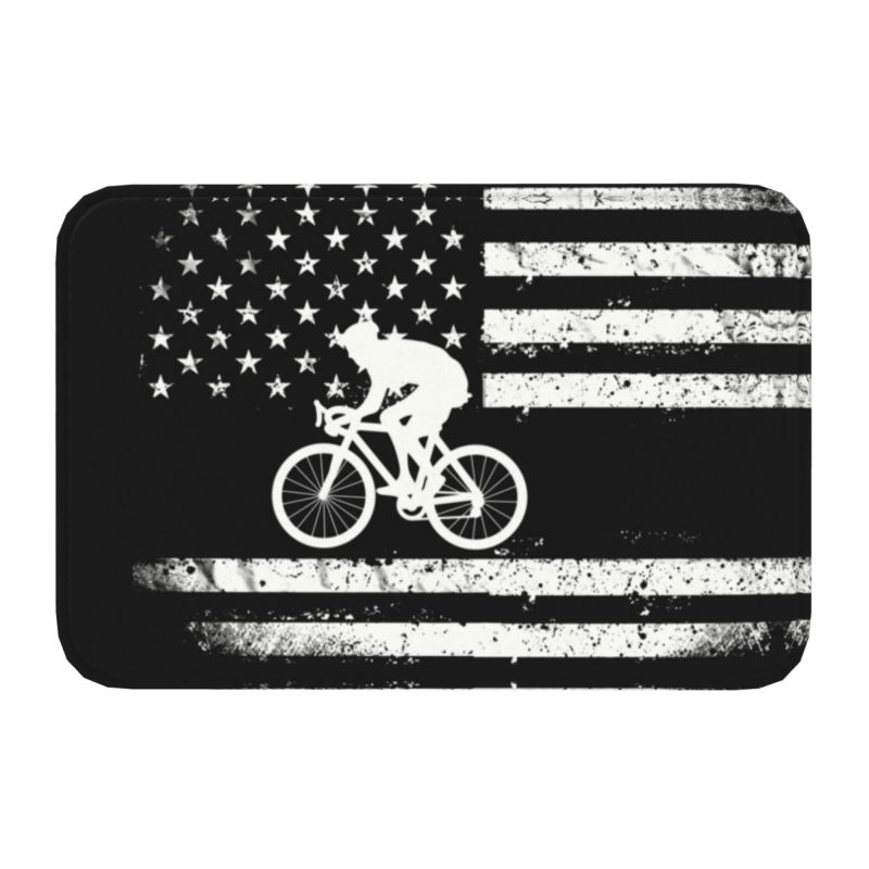 Mountain Bike Front Door Mat Anti-Slip Outdoor Absorbent Bicycle Racing MTB Biker Doormat Kitchen Bedroom Entrance Rug Carpet