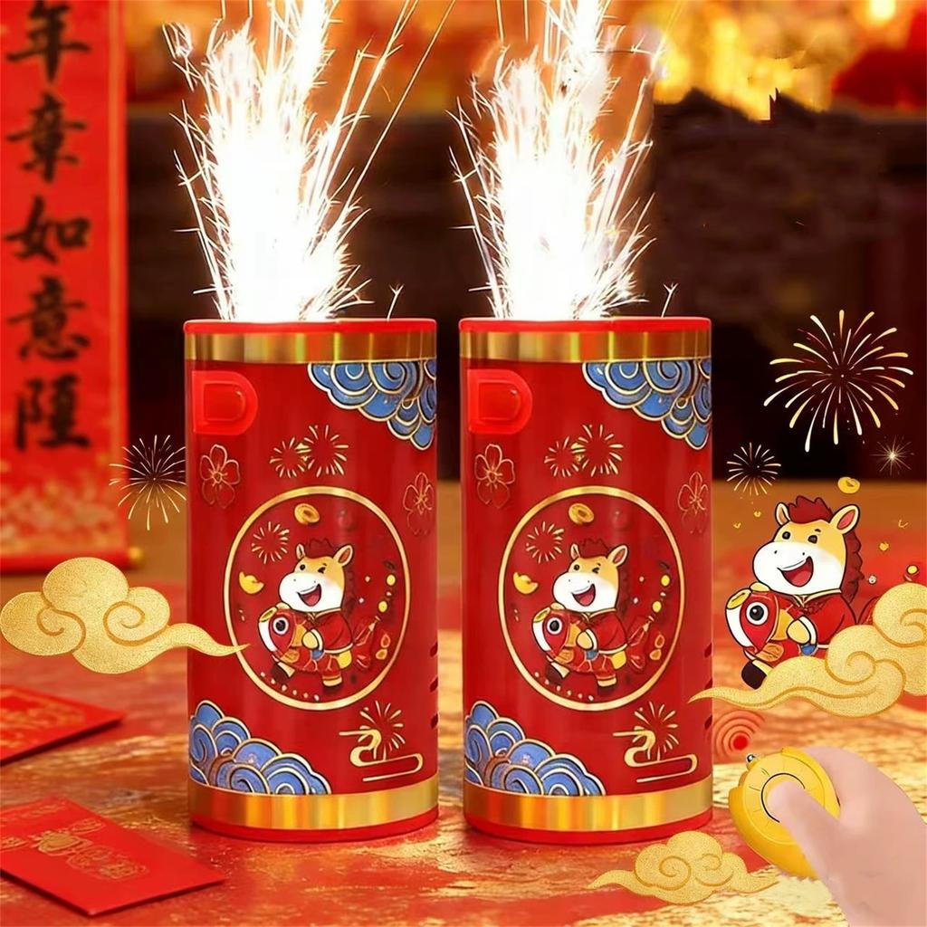 New Year Sparkler Toy - Rechargeable LED Firework Toy With Remote Control, Safe Festival Decor For Kids & Home