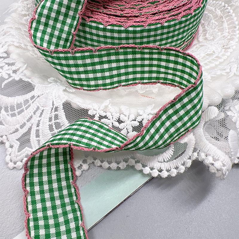 Woven Tape Hair Clips Small Squares Bow Materials Adorn DIY Color Collision Handmade Hooked Edges Headbands Decoration