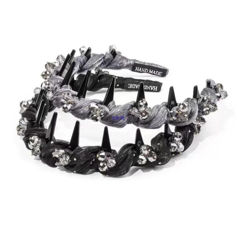 Koreanisches Strass-Stirnband: Eleganter, leichter Luxus-Gaze-Wickel für Damen