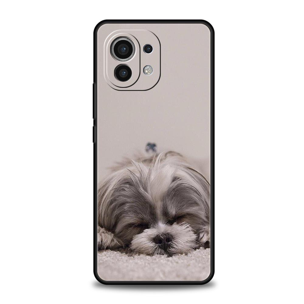 Phone Case For Xiaomi Mi 15 14 13 12 11 Lite 14T 13T 12T 11T Pro Poco X7 X6 X5 X3 Pro F6 F5 F4 Cover Shih Tzu Painting Cute