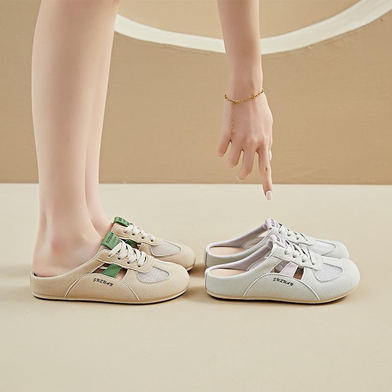 Summer Half-support White Shoes New Style of Female Students Mesh Breathable Height-enhancing Casual Shoes