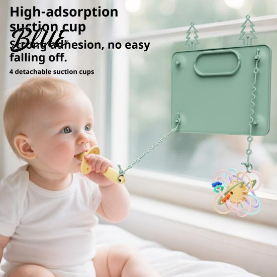 Kids Silicone Placemats Baby Placemat with Suction Cup, Toddlers Eating Food Mat Toddler Anti-fall Rope, Foldable Multi-functional Activity
