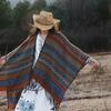Bohemian Ethnic Women's Shawl: High-End Retro Cape Cloak Scarf for Xinjiang Tibet Travel