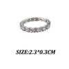 Zirkon Ring Luxus Mode Frauen Klassische Kubikzircon Edelstahl Ringe Persönlichkeit Mädchen Glück Hochzeit Party Schmuck Geschenke