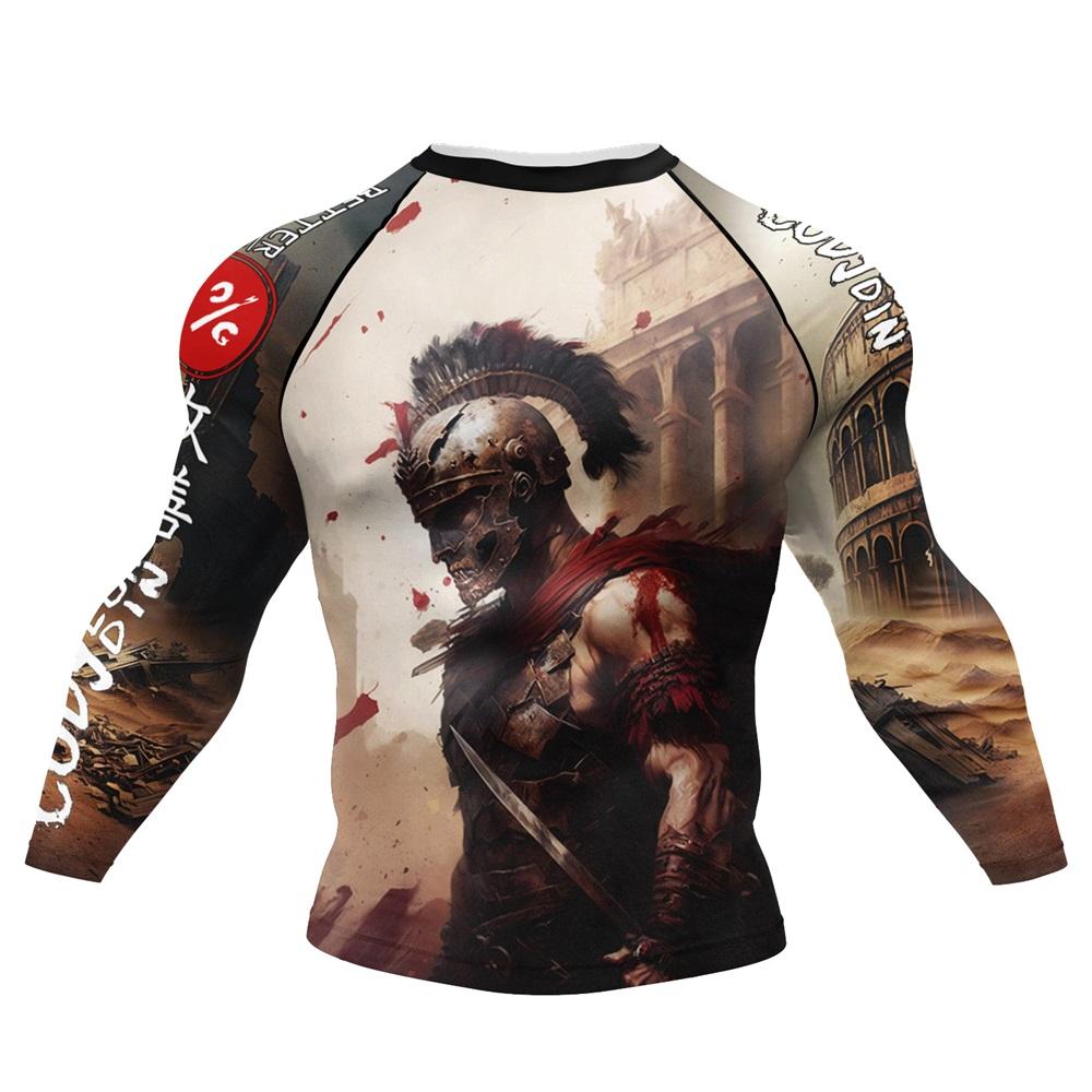 Cody Lundin Tattoo Uomo Palestra Compression Tshirt Maschile Sublimazione Manica Lunga Rashguard BJJ Jiu Jitsu Boxe Maglia Personalizzata