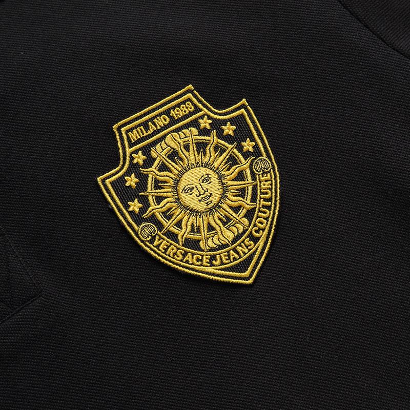 VERSACE JEANS COUTURE SS22 Polo Shirt Men's Black 72GAGT11-CJ01T-G89